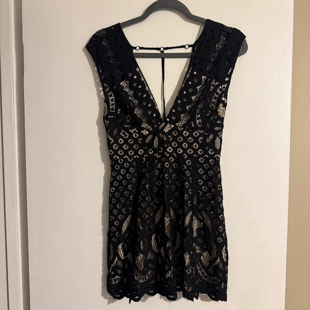 Free People Black Lace Dress